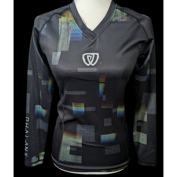Phalanx Black And Rainbow Grid Rash Guard Size Small - Picture 1 of 10